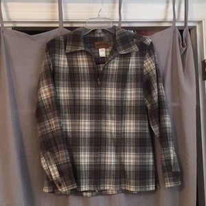 Pendleton plaid flannel wool jacket with zipper